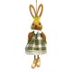 Húsvéti dekorációs figura (nyuszi lány zöld kockás ruhában)  -  vásároljon online minőségi fajátékokat