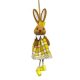 Húsvéti dekorációs figura (nyuszi lány sárga kockás ruhában)  -  vásároljon online minőségi fajátékokat