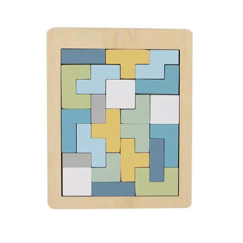 Fa tetrisz játék (téglalap, kék)  -  vásároljon online minőségi fajátékokat