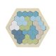 Fa tetrisz játék (hatszög, kék)  -  vásároljon online minőségi fajátékokat