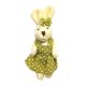 Plüss húsvéti nyuszi bézs színben (lány, fehér pöttyös zöld ruhában)  -  vásároljon online minőségi fajátékokat