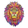 Fa puzzle, színes A4 méretű (oroszlán)