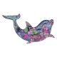 Fa puzzle, színes A5 méretű (delfin)  -  vásároljon online minőségi fajátékokat