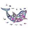 Fa puzzle, színes A5 méretű (delfin)  -  vásároljon online minőségi fajátékokat