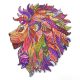 Fa puzzle, színes A4 méretű (oldalra néző oroszlán)  -  vásároljon online minőségi fajátékokat
