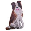 Fa puzzle, színes A5 méretű (kutya)