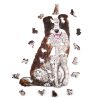 Fa puzzle, színes A5 méretű (kutya)