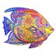 Fa puzzle, színes A5 méretű (hal)  -  vásároljon online minőségi fajátékokat