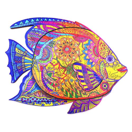 Fa puzzle, színes A4 méretű (hal)  -  vásároljon online minőségi fajátékokat