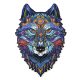 Fa puzzle, színes A5 méretű (farkas)  -  vásároljon online minőségi fajátékokat
