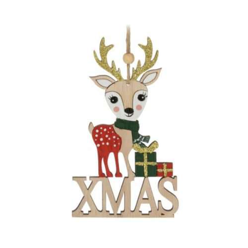 Karácsonyi dekorációs figura (előre néző rénszarvas XMAS felirattal)  -  vásároljon online minőségi fajátékokat