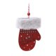 Karácsonyi dekorációs figura, piros (kesztyű Merry Christmas felirattal)  -  vásároljon online minőségi fajátékokat