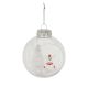 Karácsonyfadísz (átlátszó gömbben fehér karácsonyfa fehér rénszarvassal)  -  vásároljon online minőségi fajátékokat