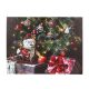 Karácsonyi vászonkép LED világítással (feldíszített karácsonyfa és hóember)  -  vásároljon online minőségi fajátékokat