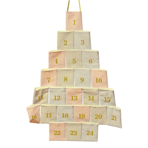 Adventi naptár (textil naptár arany színű számokkal)  -  vásároljon online minőségi fajátékokat