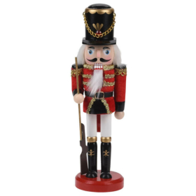 Diótörő puskával (piros ruhában arany láncos kalappal)