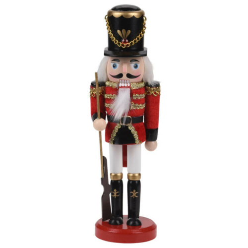 Diótörő puskával (piros ruhában arany láncos kalappal)