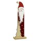 Karácsonyi dekoráció (Mikulás csillag mintás ruhában arany színű karácsonyfával)  -  vásároljon online minőségi fajátékokat