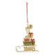 Karácsonyi dekoráció (fehér szánkó ajándékokkal és Xmas felirattal)  -  vásároljon online minőségi fajátékokat