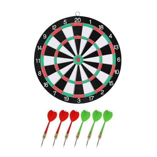 Darts tábla 37cm, kétoldalú (6 db fémhegyű nyíllal)  -  vásároljon online minőségi fajátékokat