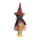 Halloween dekorációs figura (fekete macska, barna kalapban)  -  vásároljon online minőségi fajátékokat