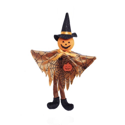 Halloween dekorációs figura (tök, pókhálós poncsóban)  -  vásároljon online minőségi fajátékokat