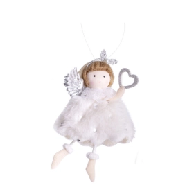 Karácsonyi dekoráció (angyal arany csizmával)