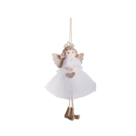 Karácsonyi dekoráció (angyal arany csizmával)