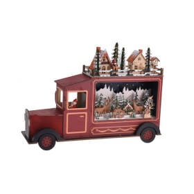 Karácsonyi dekorációs autó, LED világítással (erdei)  -  vásároljon online minőségi fajátékokat