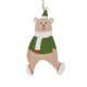 Karácsonyi dekoráció (maci, zöld pólóban)  -  vásároljon online minőségi fajátékokat