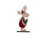Karácsonyi asztaldísz (piros rénszarvas, fenyővel)  -  vásároljon online minőségi fajátékokat
