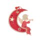 Karácsonyi dekoráció (piros hold, angyal kürttel)  -  vásároljon online minőségi fajátékokat