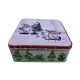 Karácsonyi fém díszdoboz (négyzet alapú, manókkal)  -  vásároljon online minőségi fajátékokat