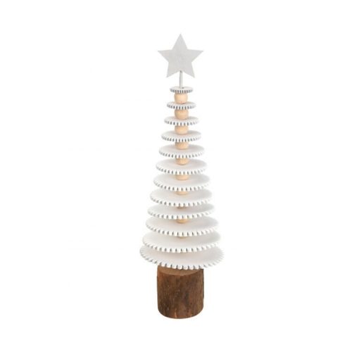 Karácsonyi asztaldísz fehér fenyő  -  vásároljon online minőségi fajátékokat
