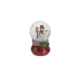 Hógömb kicsi (piros alap masnival, hóember)  -  vásároljon online minőségi fajátékokat