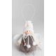 Karácsonyi dekoráció (szürke szőrmés angyal, bojtokkal)  -  vásároljon online minőségi fajátékokat