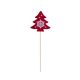 Karácsonyi dekoráció (piros fenyő pálcikán)  -  vásároljon online minőségi fajátékokat