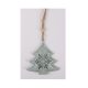 Karácsonyfadísz fémből (fenyőfa türkiz színben)  -  vásároljon online minőségi fajátékokat