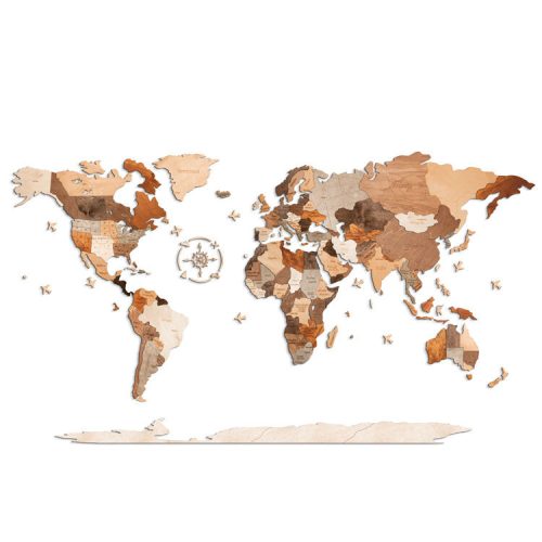 Fa  világtérkép kirakó (200x110 cm)