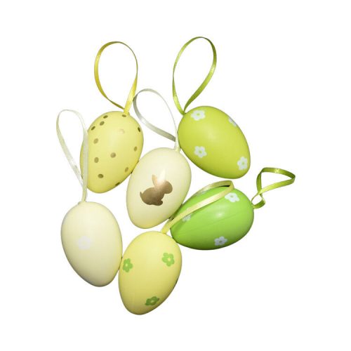 Húsvéti tojás 6 db-os (zöld, nyuszi mintával)