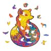Fa puzzle, színes A5 méretű 108 db -  vásároljon online minőségi fajátékokat