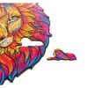 Fa puzzle, színes A5 méretű 95 db-os (oroszlán)