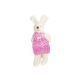 Plüss húsvéti nyuszi, fiú (rózsaszín, kockás ruhában)  -  vásároljon online minőségi fajátékokat