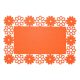 Filc alátét (téglalap alakú, narancssárga, nagy virágos mintával)  -  vásároljon online minőségi fajátékokat