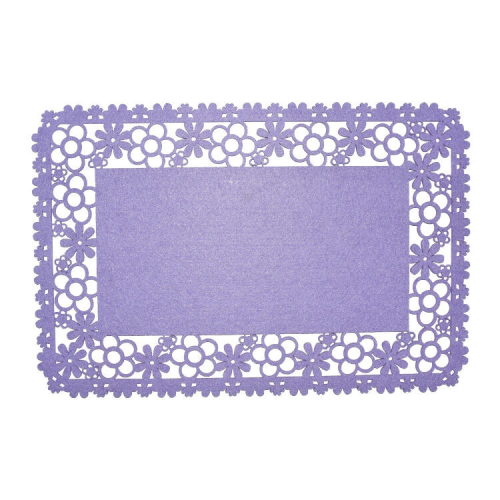 Filc alátét (téglalap alakú, lila, kis virágos mintával)  -  vásároljon online minőségi fajátékokat