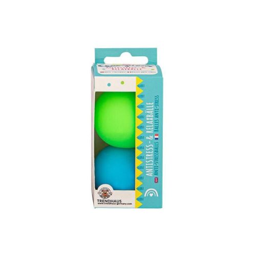 Stresszoldó labda, kék-zöld színben (2db/csomag)