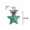 Karácsonyfadísz fémből - 3D zöld csillag fagyönggyel