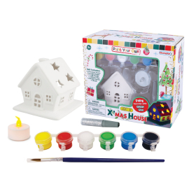 Festhető karácsonyi porcelán házikó