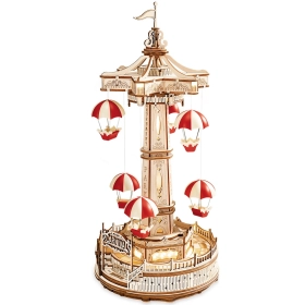 ROKR 3D fa puzzle – Ejtőernyős torony zenedoboz