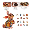 Fa puzzle, színes A5 méretű (nyúl)
